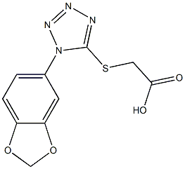 2-{[1-(2H-1,3-benzodioxol-5-yl)-1H-1,2,3,4-tetrazol-5-yl]sulfanyl}acetic acid Structure
