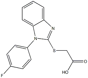 2-{[1-(4-fluorophenyl)-1H-1,3-benzodiazol-2-yl]sulfanyl}acetic acid Structure