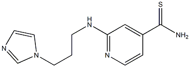 2-{[3-(1H-imidazol-1-yl)propyl]amino}pyridine-4-carbothioamide Structure