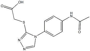 2-{[4-(4-acetamidophenyl)-4H-1,2,4-triazol-3-yl]sulfanyl}acetic acid Struktur