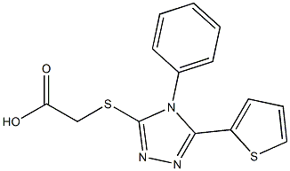 2-{[4-phenyl-5-(thiophen-2-yl)-4H-1,2,4-triazol-3-yl]sulfanyl}acetic acid Structure
