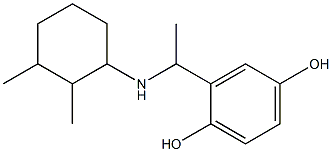 2-{1-[(2,3-dimethylcyclohexyl)amino]ethyl}benzene-1,4-diol Structure