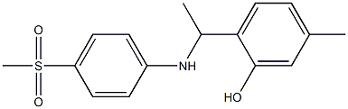 2-{1-[(4-methanesulfonylphenyl)amino]ethyl}-5-methylphenol Struktur