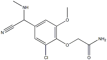 2-{2-chloro-4-[cyano(methylamino)methyl]-6-methoxyphenoxy}acetamide 结构式