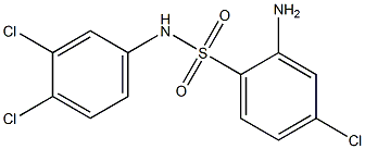 2-amino-4-chloro-N-(3,4-dichlorophenyl)benzene-1-sulfonamide,,结构式