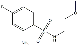 2-amino-4-fluoro-N-(2-methoxyethyl)benzene-1-sulfonamide Structure