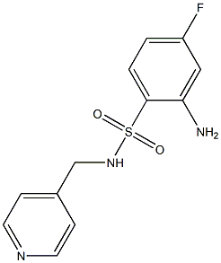  2-amino-4-fluoro-N-(pyridin-4-ylmethyl)benzene-1-sulfonamide