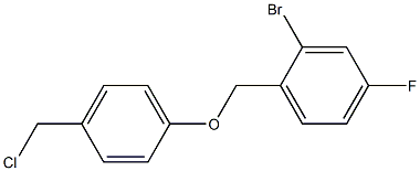 2-bromo-1-[4-(chloromethyl)phenoxymethyl]-4-fluorobenzene Structure