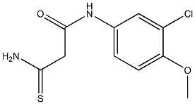 2-carbamothioyl-N-(3-chloro-4-methoxyphenyl)acetamide Struktur