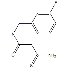 2-carbamothioyl-N-[(3-fluorophenyl)methyl]-N-methylacetamide Struktur