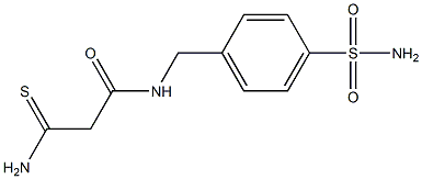 2-carbamothioyl-N-[(4-sulfamoylphenyl)methyl]acetamide Struktur