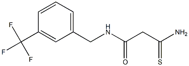 2-carbamothioyl-N-{[3-(trifluoromethyl)phenyl]methyl}acetamide Structure