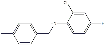 2-chloro-4-fluoro-N-[(4-methylphenyl)methyl]aniline 结构式