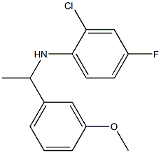 2-chloro-4-fluoro-N-[1-(3-methoxyphenyl)ethyl]aniline Structure