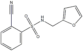 2-cyano-N-(2-furylmethyl)benzenesulfonamide Structure