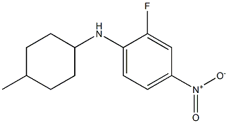 2-fluoro-N-(4-methylcyclohexyl)-4-nitroaniline Struktur