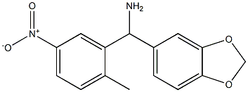 2H-1,3-benzodioxol-5-yl(2-methyl-5-nitrophenyl)methanamine Structure