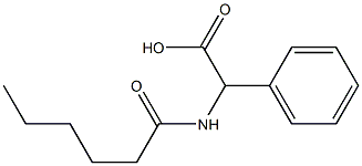 2-hexanamido-2-phenylacetic acid Structure