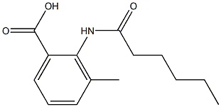 2-hexanamido-3-methylbenzoic acid Structure