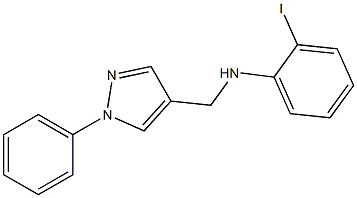 2-iodo-N-[(1-phenyl-1H-pyrazol-4-yl)methyl]aniline 结构式