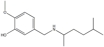 2-methoxy-5-{[(5-methylhexan-2-yl)amino]methyl}phenol Struktur