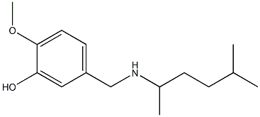 2-methoxy-5-{[(5-methylhexan-2-yl)amino]methyl}phenol Structure