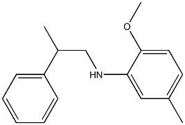2-methoxy-5-methyl-N-(2-phenylpropyl)aniline Struktur