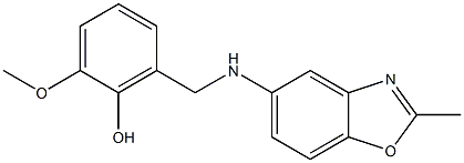 2-methoxy-6-{[(2-methyl-1,3-benzoxazol-5-yl)amino]methyl}phenol|