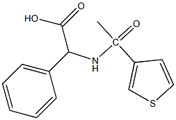 2-phenyl-2-[1-(thiophen-3-yl)acetamido]acetic acid Structure