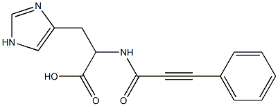 3-(1H-imidazol-4-yl)-2-[(3-phenylprop-2-ynoyl)amino]propanoic acid 结构式