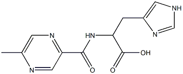 3-(1H-imidazol-4-yl)-2-{[(5-methylpyrazin-2-yl)carbonyl]amino}propanoic acid Structure