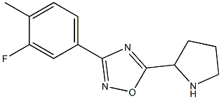3-(3-fluoro-4-methylphenyl)-5-(pyrrolidin-2-yl)-1,2,4-oxadiazole Structure