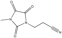 3-(3-methyl-2,4,5-trioxoimidazolidin-1-yl)propanenitrile Structure