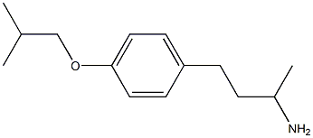 3-(4-isobutoxyphenyl)-1-methylpropylamine,,结构式