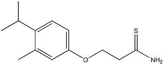 3-(4-isopropyl-3-methylphenoxy)propanethioamide Structure