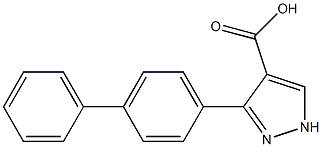 3-(4-phenylphenyl)-1H-pyrazole-4-carboxylic acid 结构式
