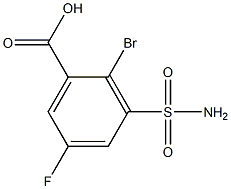 3-(aminosulfonyl)-2-bromo-5-fluorobenzoic acid Structure