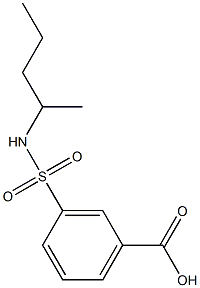 3-(pentan-2-ylsulfamoyl)benzoic acid Structure