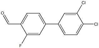 3',4'-dichloro-3-fluoro-1,1'-biphenyl-4-carbaldehyde Structure