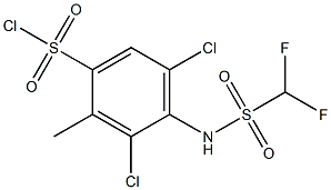 3,5-dichloro-4-(difluoromethanesulfonamido)-2-methylbenzene-1-sulfonyl chloride Structure