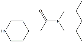 3,5-dimethyl-1-(piperidin-4-ylacetyl)piperidine Structure