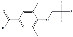 3,5-Dimethyl-4-(2,2,2-trifluoroethoxy)benzoic acid, 1039849-04-1, 结构式