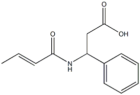 3-[(2E)-but-2-enoylamino]-3-phenylpropanoic acid Struktur