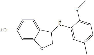 3-[(2-methoxy-5-methylphenyl)amino]-2,3-dihydro-1-benzofuran-6-ol Struktur
