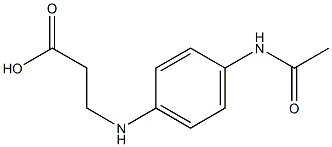 3-[(4-acetamidophenyl)amino]propanoic acid Struktur