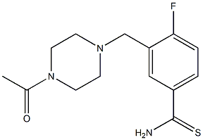 3-[(4-acetylpiperazin-1-yl)methyl]-4-fluorobenzenecarbothioamide