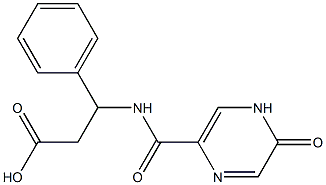 3-[(5-oxo-4,5-dihydropyrazin-2-yl)formamido]-3-phenylpropanoic acid Structure