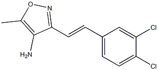 3-[(E)-2-(3,4-dichlorophenyl)vinyl]-5-methylisoxazol-4-amine Struktur