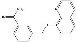 3-[(quinolin-8-yloxy)methyl]benzene-1-carboximidamide Struktur