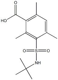 3-[(tert-butylamino)sulfonyl]-2,4,6-trimethylbenzoic acid Structure